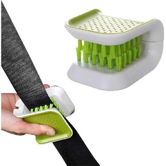 Car Seat Belt Cleaning Brush, U-Shaped Auto Interior Washing Brush With Double-Sided Bristles, Closeable Safety Belt Bristle Scrubber Cutlery Cleaner 1 Pcs gray 91330302MAC2UDB340