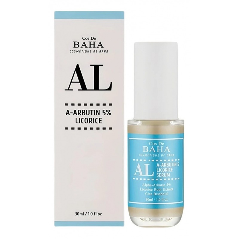 Сыворотка для лица Cos De Baha A-Arbutin 5% Licorice (AL)