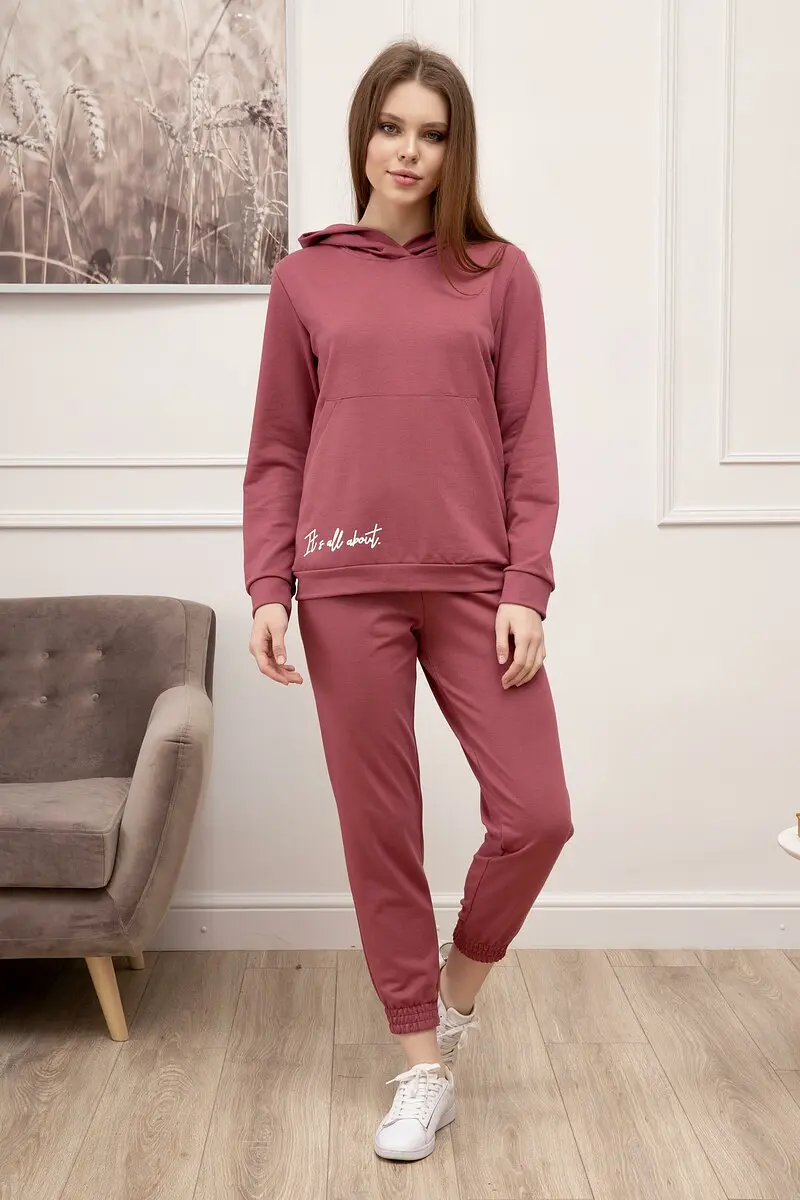 Костюм Lika Dress Моника с капюшоном бордовый