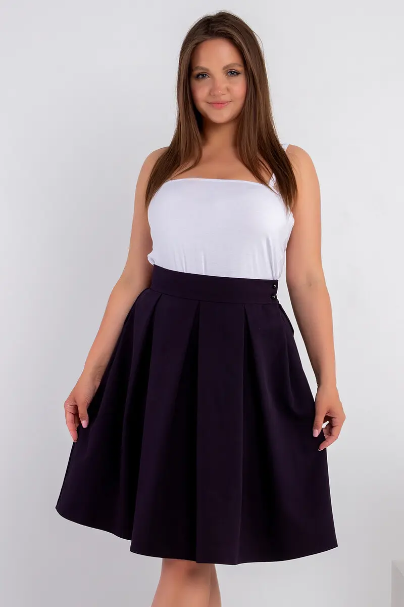 Юбка Liza Fashion миди в складку синяя