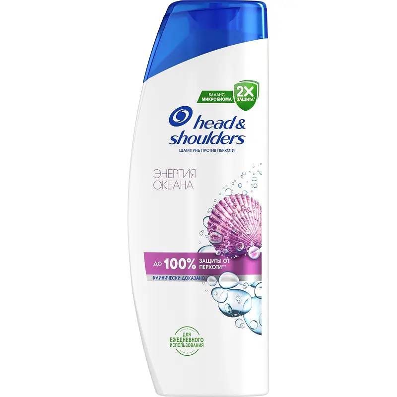 Шампунь Head&Shoulders Энергия океана от перхоти 360 мл Procter&Gamble от перхоти увлажняющий для всех типов волос 360 мл