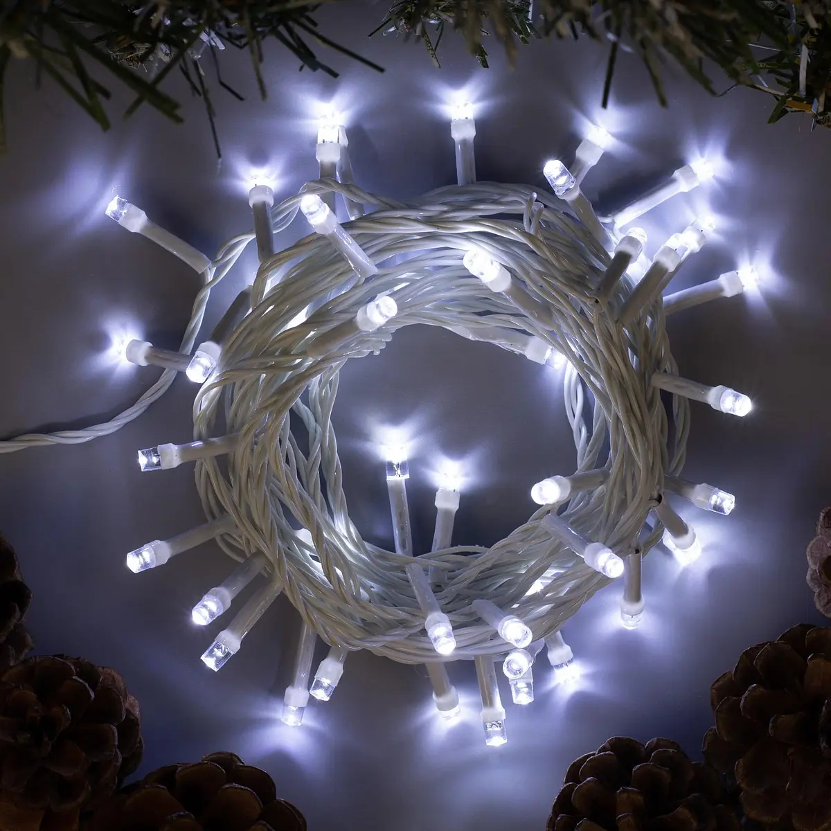 Гирлянда Luazon Lighting комнатная 5 м белая 50 LED