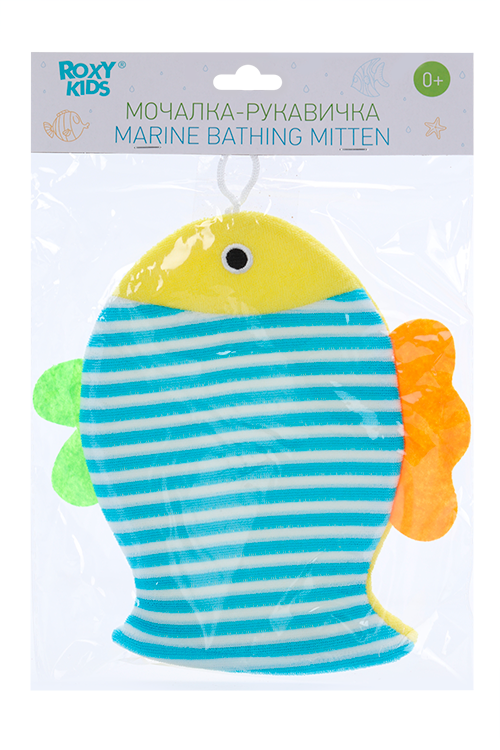 Мочалка-рукавичка Roxy-Kids Marine Mitten д/купания малышей Аптеки Плюс
