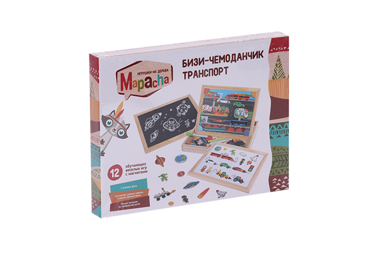 Игрушка-доска Mapacha Бизи-чемоданчик Транспорт магнитная д/рисования Аптеки Плюс