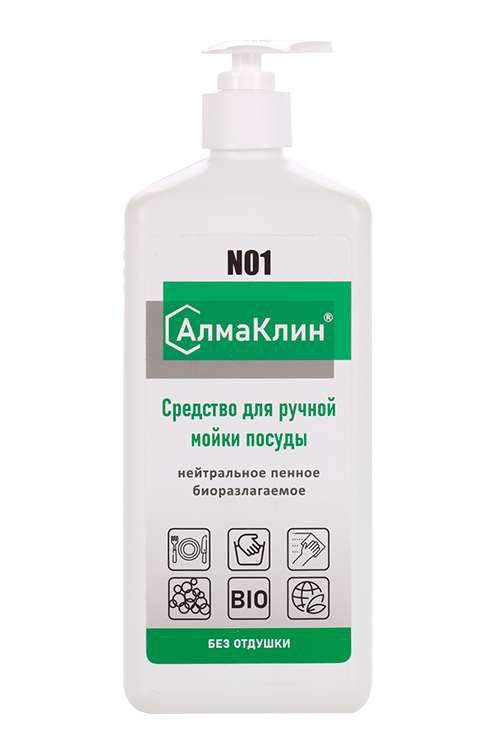 Средство АлмаКлин N1 Нейтральное д/посуды б/отдушки дозатор-насос 1 л Аптеки Плюс