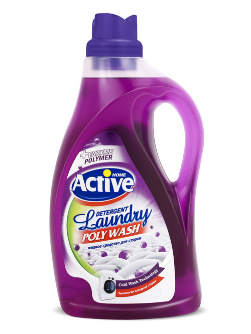 Средство жидкое д/стирки Active Poly Wash Лаванда универсал 2 500 мл Аптеки Плюс