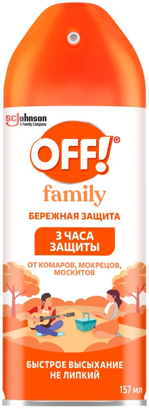 Аэрозоль Off Family от комаров, 157 мл Аптеки Плюс