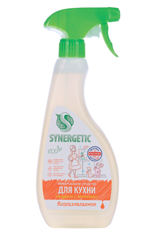Средство SYNERGETIC д/кухни универсальное Мандарин и лемонграсс 0,5 л Аптеки Плюс