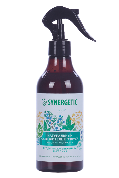 Освежитель воздуха SYNERGETIC Ягоды можжевельника и ангелика 380 мл Аптеки Плюс