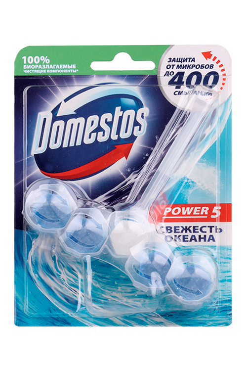 Блок туалет Domestos Свежесть океана 55 г Аптеки Плюс