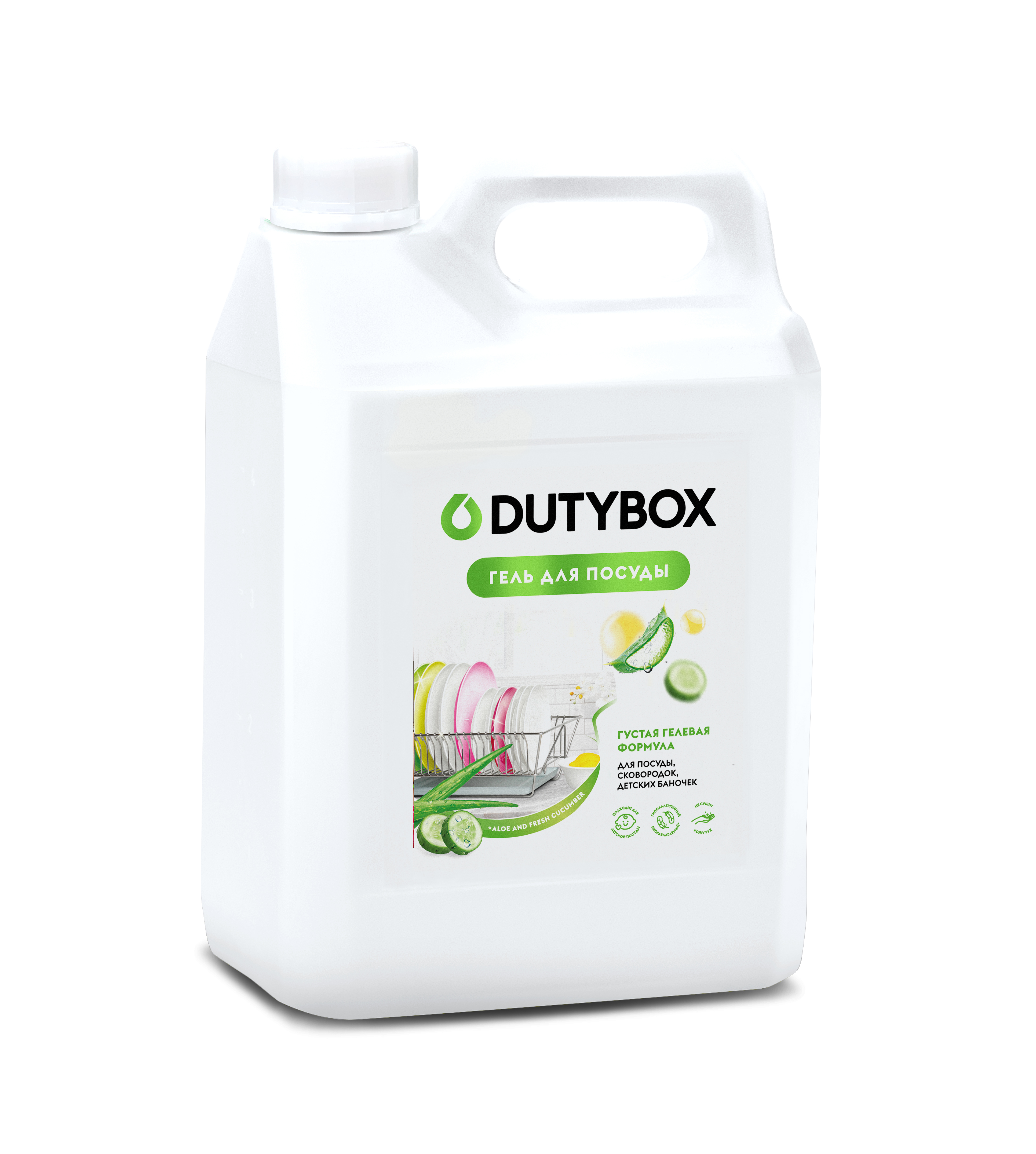 Эко-гель для посуды  Алоэ и свежий огурец, 5 л Dutybox Аптеки Плюс