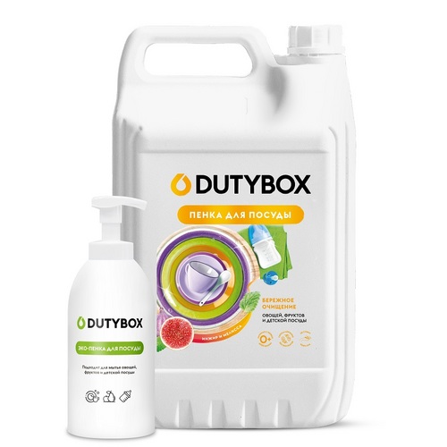 Эко-пенка Dutybox для посуды инжир и мелисса, 5 л. (+ёмкость в подарок) Аптеки Плюс
