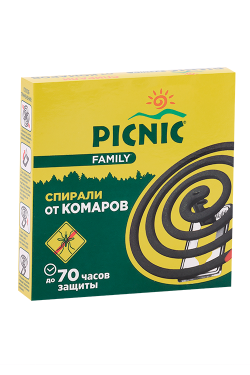 Спирали Пикник Фэмили антикомариные, 10 шт Аптеки Плюс