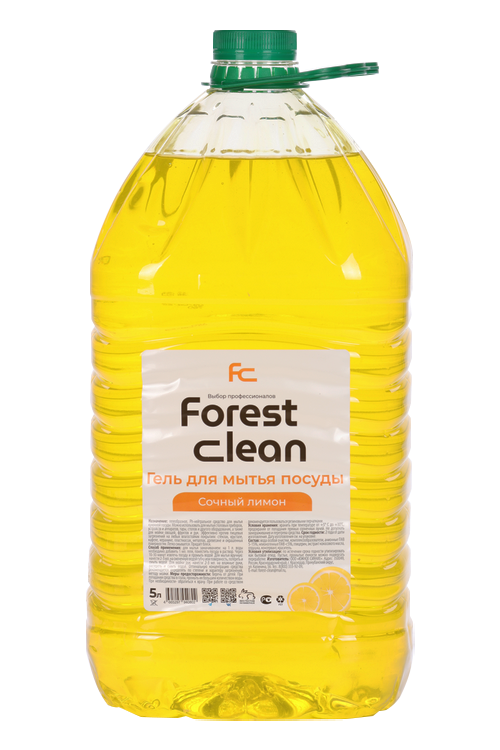 Гель Forest clean Сочный лимон д/мытья посуды 5 л, ПЭТ Аптеки Плюс