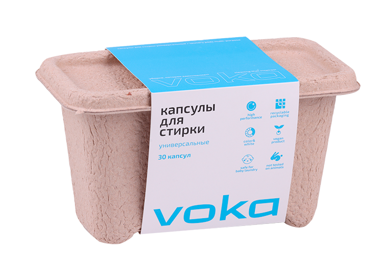 Капсулы д/стирки VOKA универсальные 30 шт Аптеки Плюс