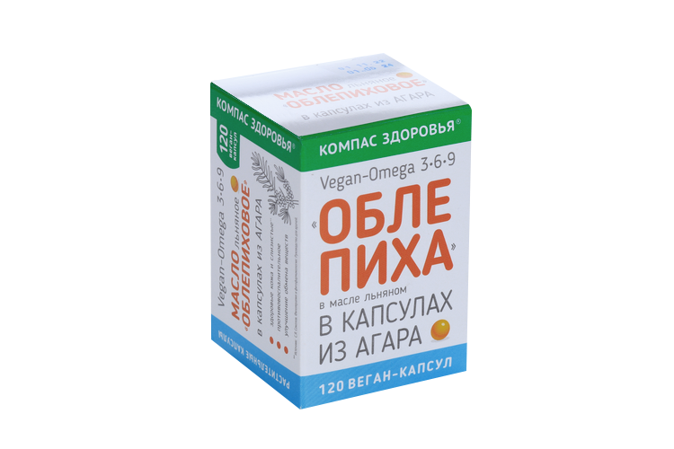 Масло Компас здоровья Облепиховое из агара, 300 мг, 120 шт, капсулы Аптеки Плюс