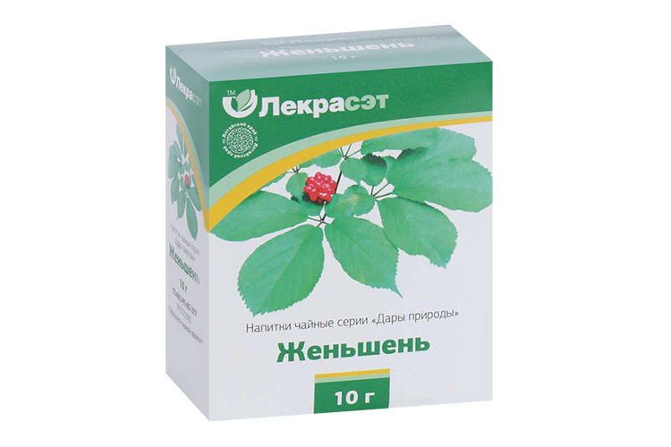 Напитки чайные Дары природы Женьшень, 10 г Аптеки Плюс
