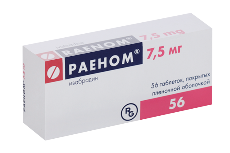 Раеном 7.5 мг, 56 шт, таблетки покрытые пленочной оболочкой Аптеки Плюс