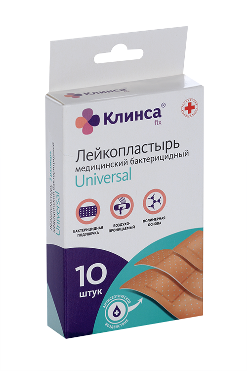 Пластырь Клинса бактерицид импэкс-мед универсал 3 размера полимер, 10 шт Аптеки Плюс