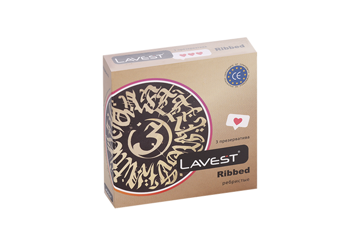 Презервативы Lavest Ribbed ребристые, 3 шт Аптеки Плюс