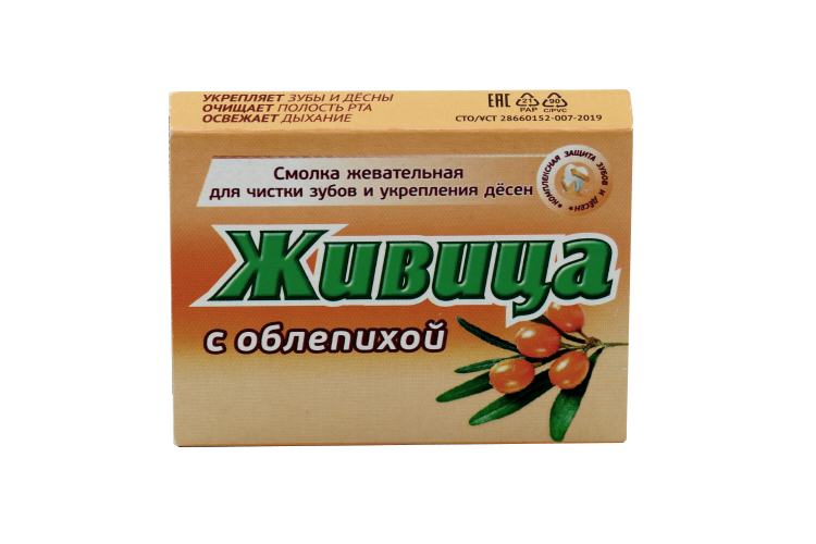 Смолка жевательная Живица из смолы лиственницы, 5 шт, Облепиха Аптеки Плюс