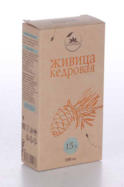 Живица кедровая АлтайФлора 15%, 100 мл Аптеки Плюс
