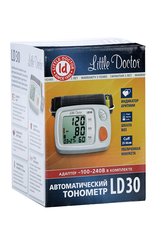 Тонометр автомат Эл Ди-30 индик аритмии/адапт Аптеки Плюс