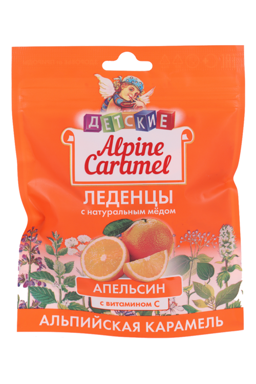 Леденцы Альпийская Карамель мед/витамин С/апельсин дет, 75 г Аптеки Плюс