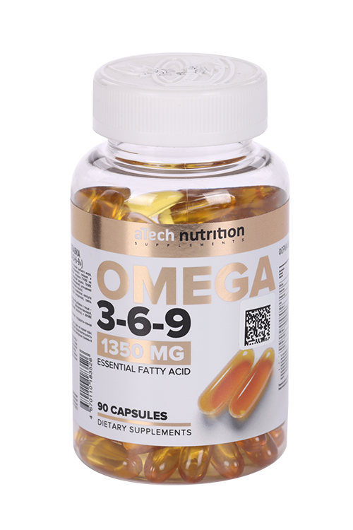 Омега 3-6-9 aTech Nutrition, 1 350 мг, 90 шт, капсулы Аптеки Плюс