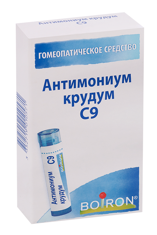 Антимониум крудум С9, 4 г, гранулы гомеопатические Аптеки Плюс