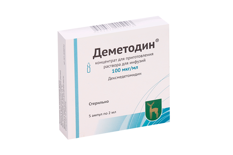 Деметодин 100 мкг/мл, 2 мл, 5 шт, концентрат для приготовления раствора для инфузий Аптеки Плюс