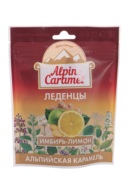 Леденцы Альпийская Карамель имбирь/лимон, 75 г Аптеки Плюс