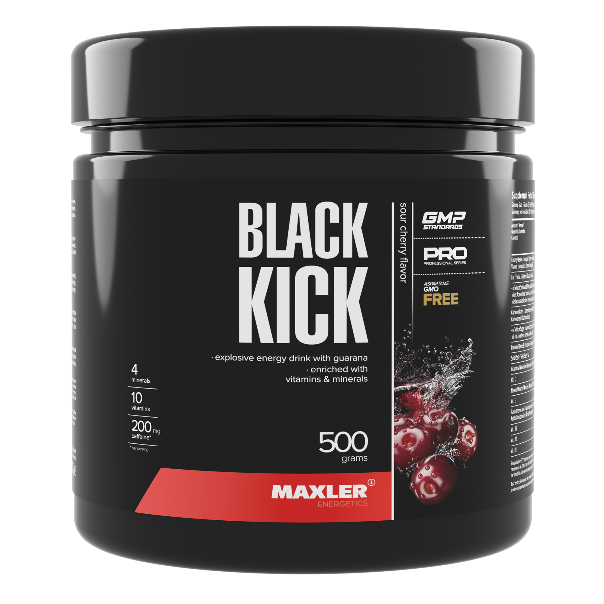 Изотоник Maxler Black Kick, 500 гр - вишня Аптеки Плюс