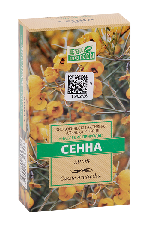 Сенна Наследие природы, 50 г, сырье растительное измельченное Аптеки Плюс