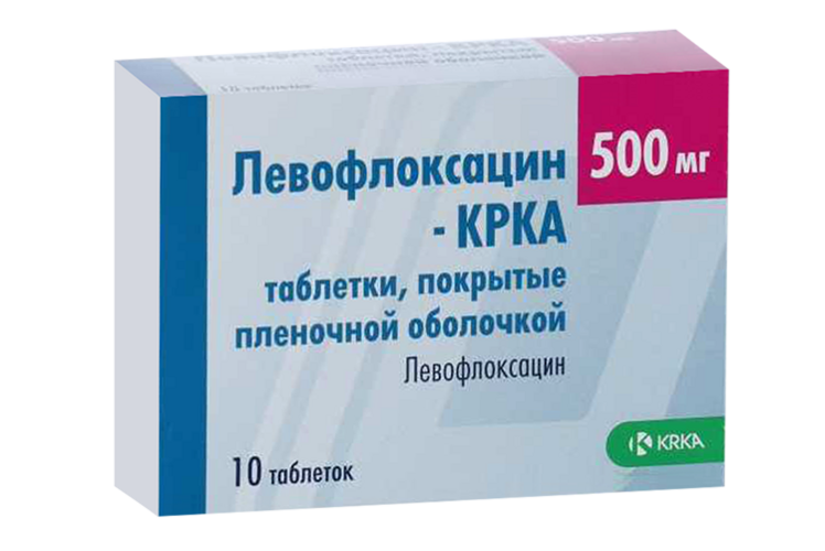 Левофлоксацин-КРКА 500 мг, 10 шт, таблетки покрытые пленочной оболочкой Аптеки Плюс