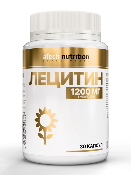 Лецитин aTech Nutrition мжк, 700 мг, 30 шт Аптеки Плюс