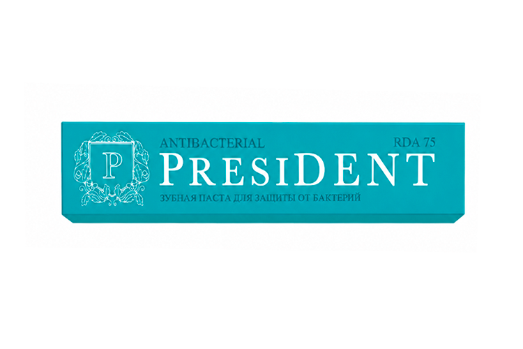 З/паста PRESIDENT antibacterial 75 RDA, 75 г Аптеки Плюс