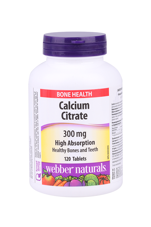 Кальций Цитрат 300 мг Webber Naturals, 1 540 мг, 120 шт, таблетки Аптеки Плюс