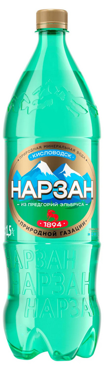 Вода мин Нарзан природ газ, 1,5 л, пэт Аптеки Плюс