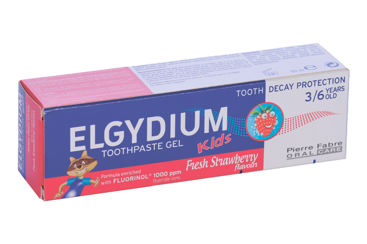 З/паста-гель Elgydium Kids Fresh Strawberry Защита от кариеса д/детей (3-6 лет), 50 мл Аптеки Плюс