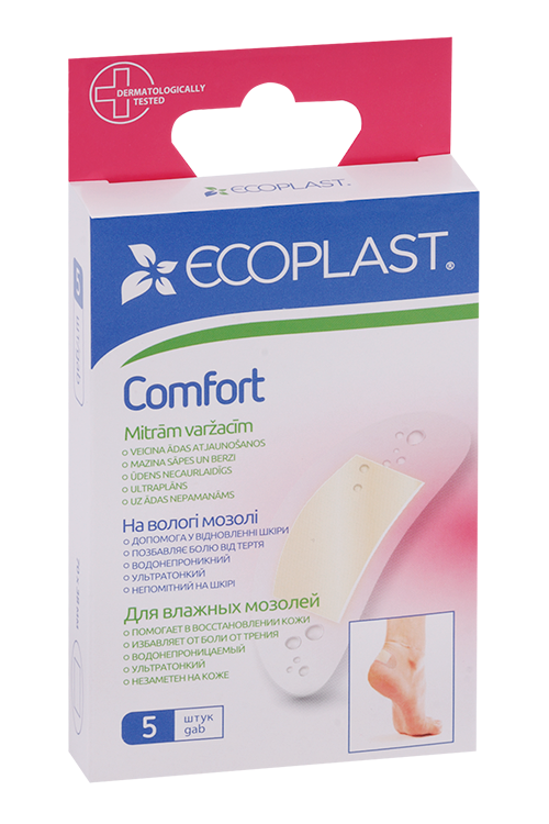 Пластырь Ecoplast comfort противомозольный 70х38 мм, 5 шт Аптеки Плюс