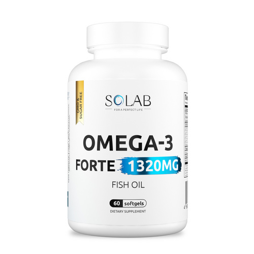 Омега-3 Форте 1320 мг Solab, 60 шт, капсулы Аптеки Плюс