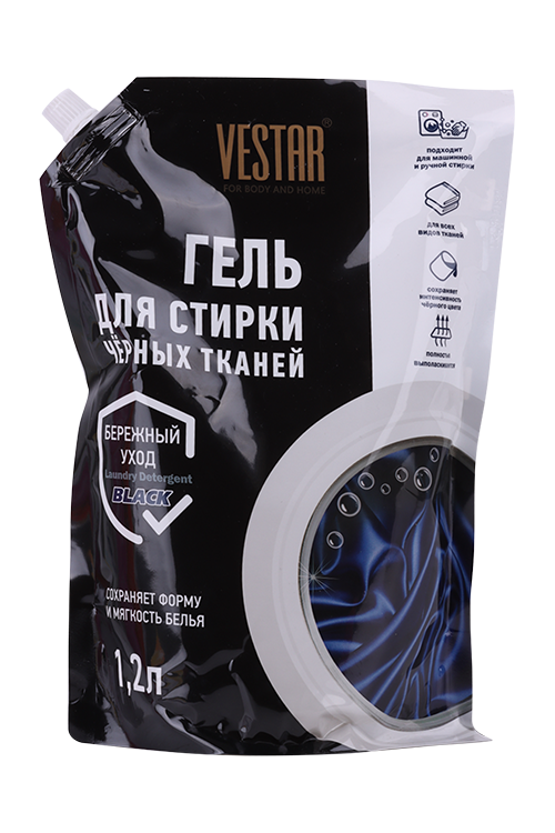Гель д/стирки VESTAR д/черных тканей 1,2 л, дой-пак Аптеки Плюс