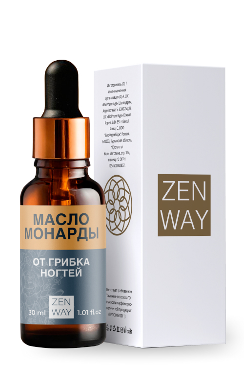 Масло монарды ZENWAY от грибка ногтей, 30 мл. Аптеки Плюс