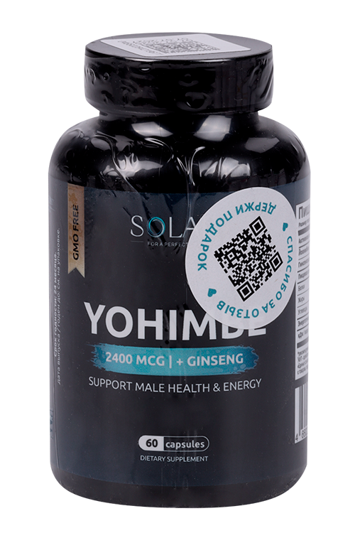 Йохимбе с женьшенем Solab, 60 шт, капсулы (55213) Аптеки Плюс