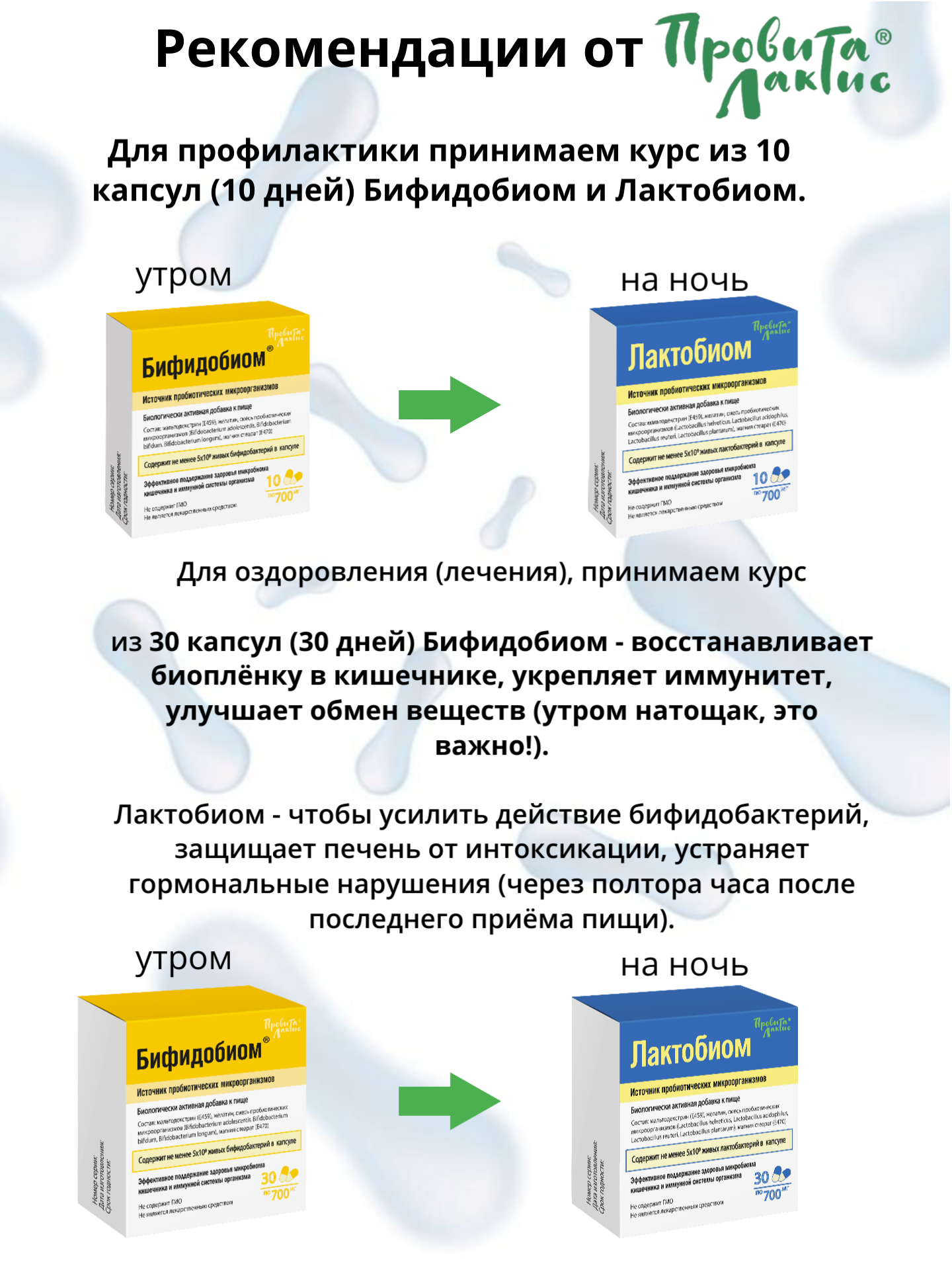 Лактобиом Провита Лактис пробиотики для кишечника (лактобактерии), 30 капсул Аптеки Плюс