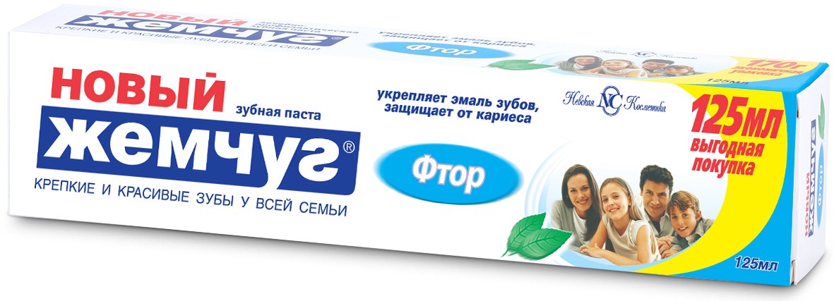 З/паста Новый Жемчуг фтор, 125 мл Аптеки Плюс