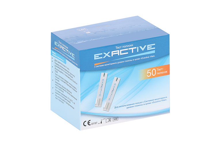 Тест-полоски Exactive к глюкометру Exactive Vital, 50 шт Аптеки Плюс
