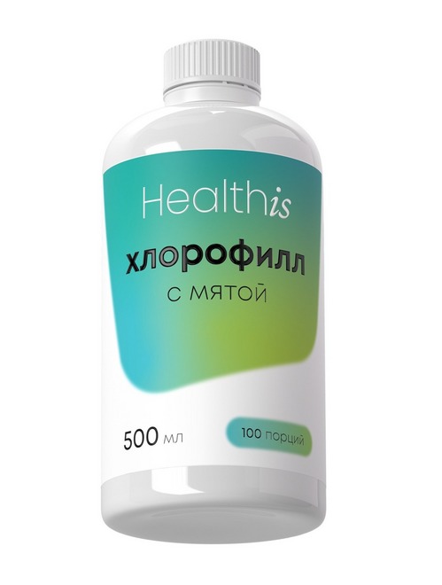 Хлорофилл с мятой HealthIs жидкий пищевой, 500 мл Аптеки Плюс