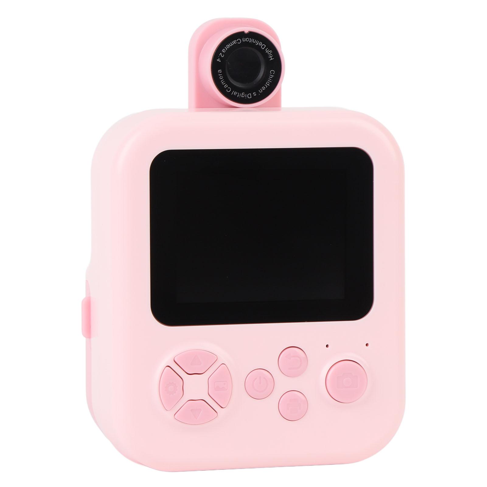 Camera   Print 48MP Photo 1080P Video 2.4 In   Screen Portable Camera 1200mAh Battery Support Music Games Play with 180 Degree Rotating Lens white Home1